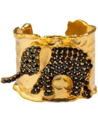 Ebru Jewelry - Guardian Elephant Cuff Adjustable Ring - Lyst