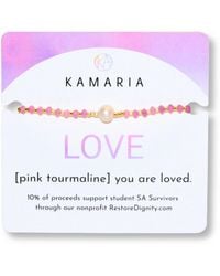 KAMARIA - Lumira Mini Pearl & Gemstone Adjustable Bracelet With Miyuki Beads - Lyst
