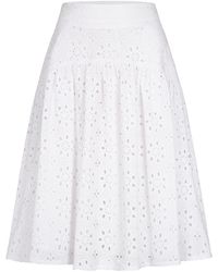 Marianna Déri - Eyelet Midi Skirt - Lyst