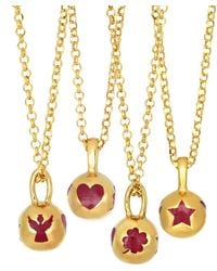 Myrto Katramadou Jewellery - Melina Pendant-Plated -Angel, Heart, Trefoil, Star - Lyst