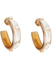 Bounkit - Eliza Hoops Mother Of Pearl - Lyst