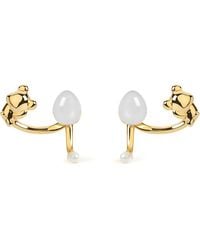 Freqnc Atelier - Cuddly Bear Earrings Moonstone Ear Jackets - Lyst