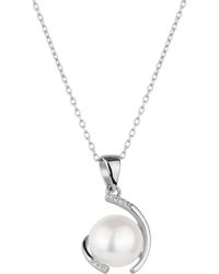 Spero London - Sterling Whimsy Swirl Pearl Necklace - Lyst