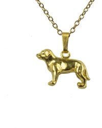 Simon Kemp Jewellers - Labrador Pendant Eighteen Carat On Solid Sterling - Lyst