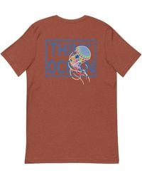 Anchor and Crew - Clay Think Ocean Jellyfish Fluorescence Cotton Embroidered T-Shirt - Lyst