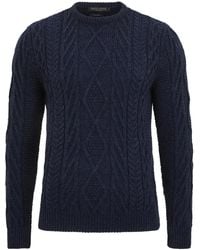 Paul James Knitwear - Chunky Merino Wool Cameron Cable Jumper - Lyst
