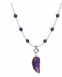Ormiro - Lilith Amethyst Wing Necklace - Lyst