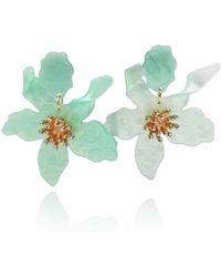 Michael Nash Jewelry - Aurelia Celadon Floral Resin Drop Earrings - Lyst