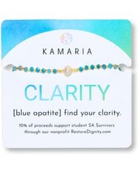 KAMARIA - Lumira Mini Pearl & Gemstone Adjustable Bracelet With Miyuki Beads - Lyst