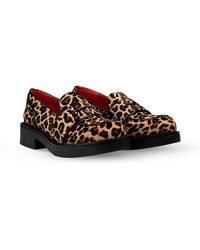 Rosamund Muir London - Neutrals Stratford Leopard Print Calf Hair Loafers - Lyst