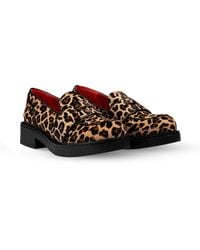 Rosamund Muir London - Neutrals Stratford Leopard Print Calf Hair Loafers - Lyst