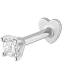 Vanhi - 14K Solid Lab-Grown Diamond Prong Set Flat Back Stud - Lyst