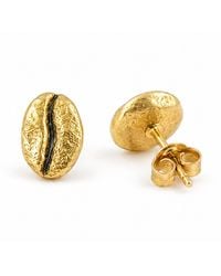 Mother Nature Jewelry - Coffee Bean Earrings, Handmade Minimalist Studs - Lyst