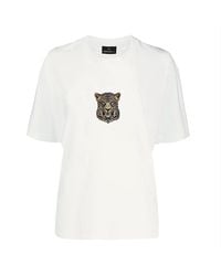 LOVEIST STORE - Tiger Embroidery Cotton Tshirt - Lyst
