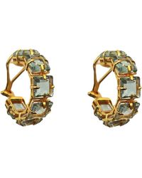Bounkit - Alanna Hoops Amethyst Clip On - Lyst