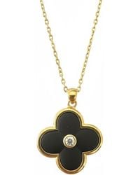 LÁTELITA London - Clover Carved Gemstone Necklace - Lyst