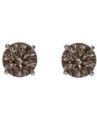 Augustine Jewels - Smoky Quartz Large Stud Earrings - Lyst
