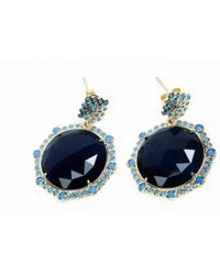 Addicted - Notte Stud Earrings With Zircons - Lyst