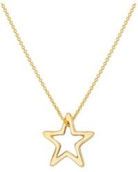 Posh Totty Designs - Gold Plated Open Star Necklace - Lyst