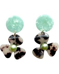 CLOSET REHAB - Neutrals / Pearl Water Poppy Drop Earrings In My Mo-mint - Lyst
