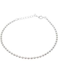 Harfi - Ball Bead Chain Minimalist Dainty Sterling Bracelet - Lyst