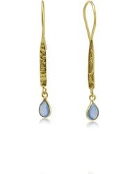 Isla Silver - Chalcedony Dream Drop Earrings - Lyst