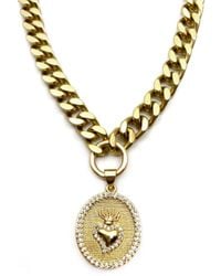 Rachel Nathan - Sacred Heart Curb Necklace - Lyst