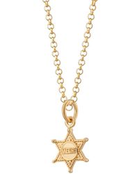 Scream Pretty - Sheriff Badge Charm Necklace - Lyst