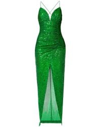 AGGI by HALEWSKI - Ailish Shamrock Sequin Maxi Dress - Lyst