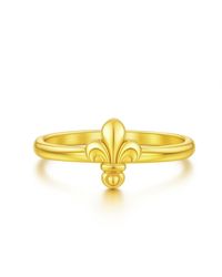 Unaloe - Adjustable Ring With Florence Lily - Lyst
