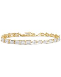 SHYMI - Half Emerald Half Pear Tennis Bracelet - Lyst