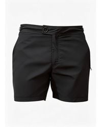 Vayla - Classic Plain Long Length Swim Shorts With Adjustable Waist - Lyst