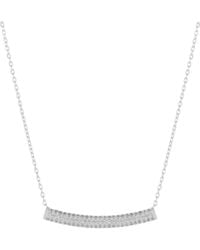 Spero London - Sterling Concave Bar Necklace - Lyst