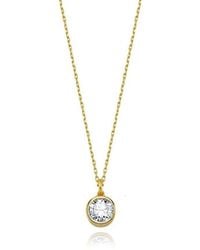 LINYA JEWELLERY - Cosmic Chain Zodiac Necklace Birthstone - Lyst