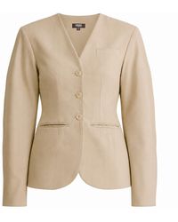 Luroq London - Neutrals Tailored Curve Blazer - Lyst