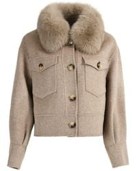 Hortons England - Hampstead Cashmere Jacket Fawn - Lyst