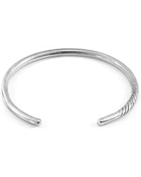 Anchor and Crew - Byron Quarter Rope Wayfarer Silver Bangle - Lyst