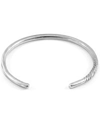 Anchor and Crew - Byron Quarter Rope Wayfarer Silver Bangle - Lyst