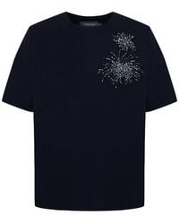 Exquise - Regular Minimalist Sparkle Accent Madilyn T-Shirt - Lyst