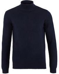 Paul James Knitwear - Extra Fine Merino Wool Mock Turtleneck Shaw Jumper - Lyst