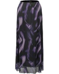 Smart and Joy - Abstract Print Mesh Midi Skirt - Lyst