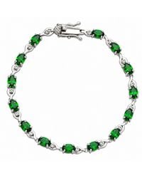 Belinda Jewelz - Elora Emerald Vintage Tennis Bracelet - Lyst
