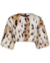 Love and Nostalgia - Neutrals Little Fur Coat - Lyst