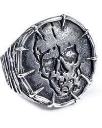 German Kabirski - Noctis Handcrafted Ring With Stamped Skull Design - Lyst
