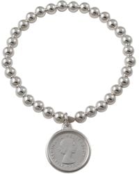 Von Treskow - Stretchy Sixpence Coin Bracelet - Lyst