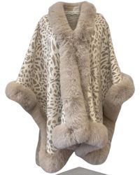 Saachi - Animal Print Faux Fur Cape - Lyst