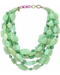 Michael Nash Jewelry - Otilia Multi Strand Shades Of Jade Resin Beads - Lyst
