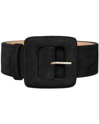 BeltBe - Suede Square Buckle Belt - Lyst