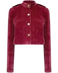 Why Mary - Lucia Cropped Corduroy Jacket - Lyst