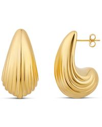 SHYMI - Chunky Textured Tear Drop Earrings - Lyst